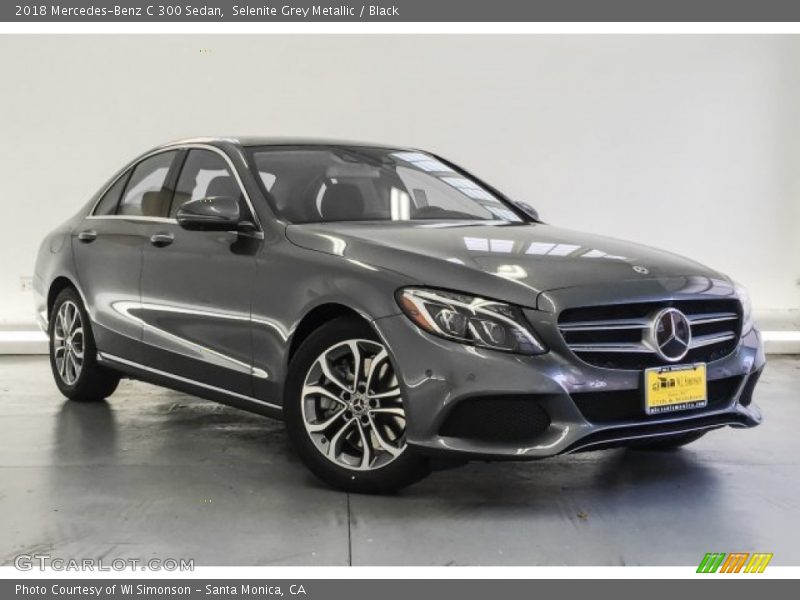 Selenite Grey Metallic / Black 2018 Mercedes-Benz C 300 Sedan