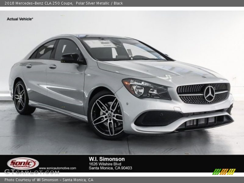 Polar Silver Metallic / Black 2018 Mercedes-Benz CLA 250 Coupe