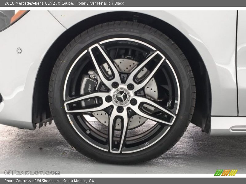 Polar Silver Metallic / Black 2018 Mercedes-Benz CLA 250 Coupe