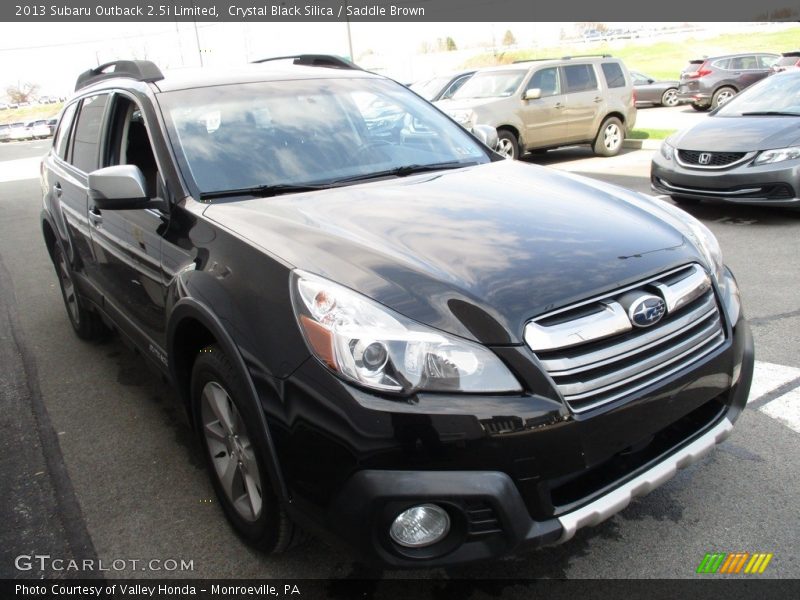 Crystal Black Silica / Saddle Brown 2013 Subaru Outback 2.5i Limited