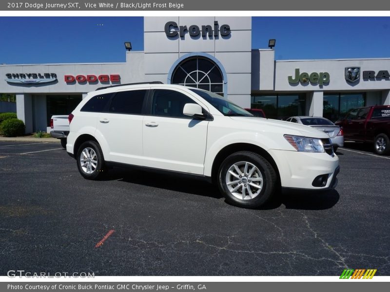 Vice White / Black/Light Frost Beige 2017 Dodge Journey SXT