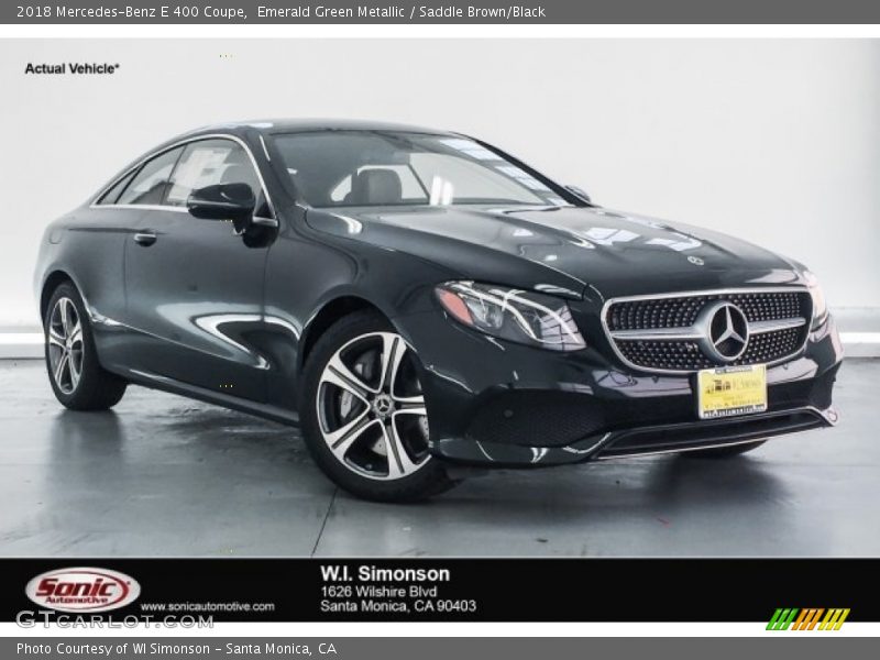 Emerald Green Metallic / Saddle Brown/Black 2018 Mercedes-Benz E 400 Coupe