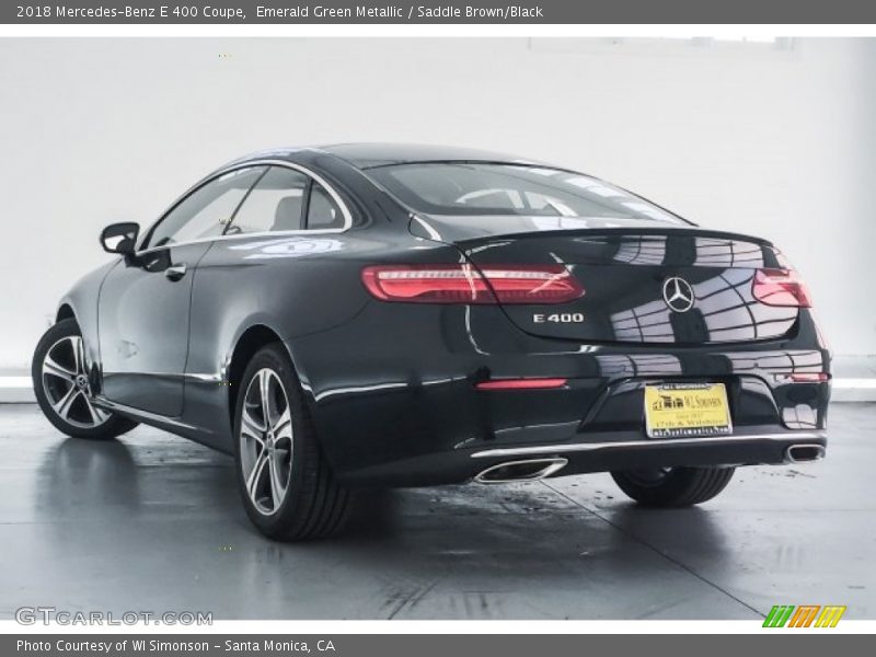 Emerald Green Metallic / Saddle Brown/Black 2018 Mercedes-Benz E 400 Coupe