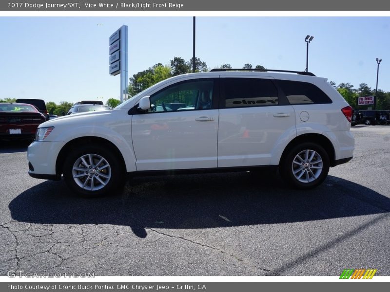 Vice White / Black/Light Frost Beige 2017 Dodge Journey SXT