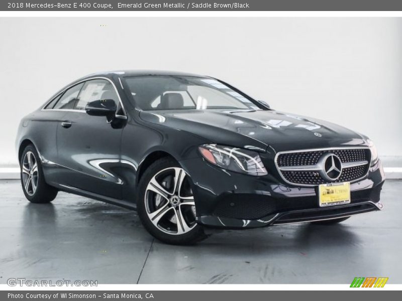 Emerald Green Metallic / Saddle Brown/Black 2018 Mercedes-Benz E 400 Coupe