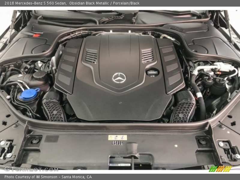 Obsidian Black Metallic / Porcelain/Black 2018 Mercedes-Benz S 560 Sedan