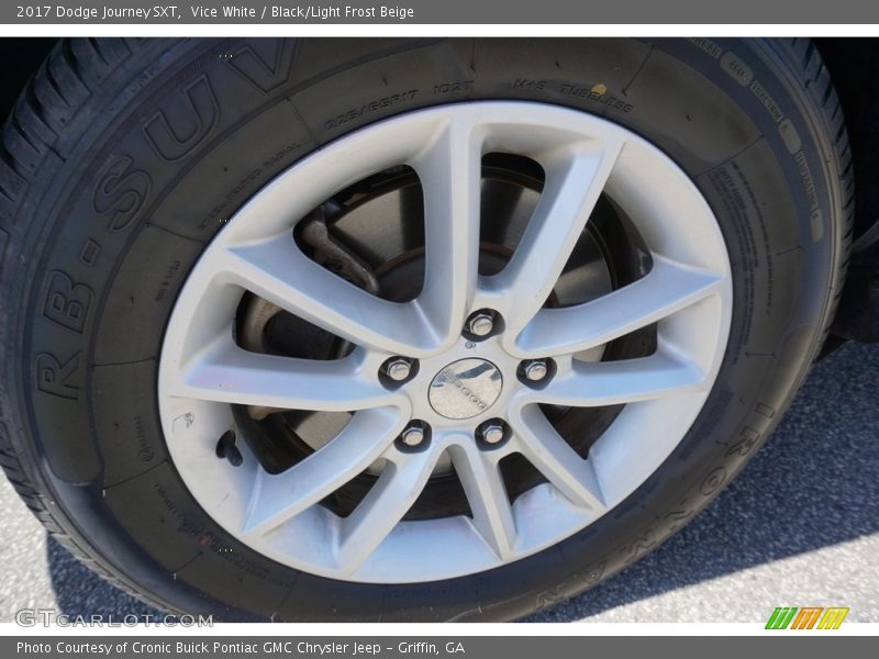 Vice White / Black/Light Frost Beige 2017 Dodge Journey SXT