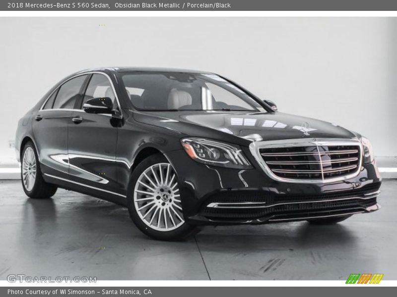 Obsidian Black Metallic / Porcelain/Black 2018 Mercedes-Benz S 560 Sedan