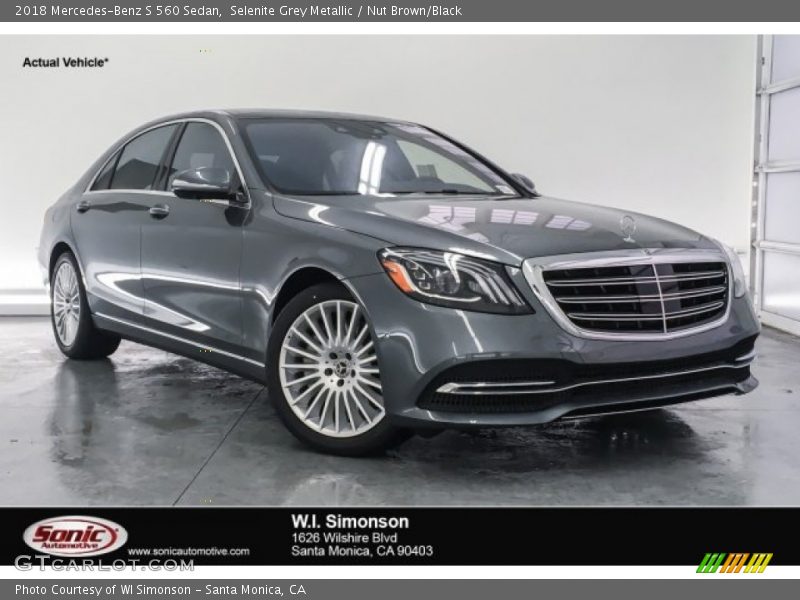 Selenite Grey Metallic / Nut Brown/Black 2018 Mercedes-Benz S 560 Sedan