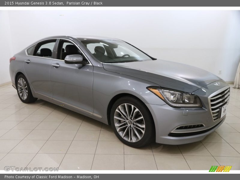 Parisian Gray / Black 2015 Hyundai Genesis 3.8 Sedan