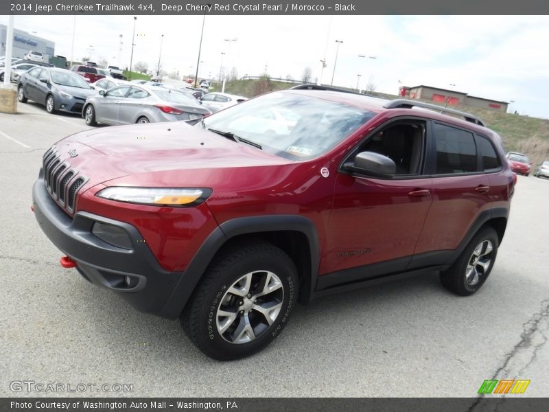 Deep Cherry Red Crystal Pearl / Morocco - Black 2014 Jeep Cherokee Trailhawk 4x4