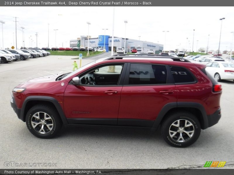 Deep Cherry Red Crystal Pearl / Morocco - Black 2014 Jeep Cherokee Trailhawk 4x4
