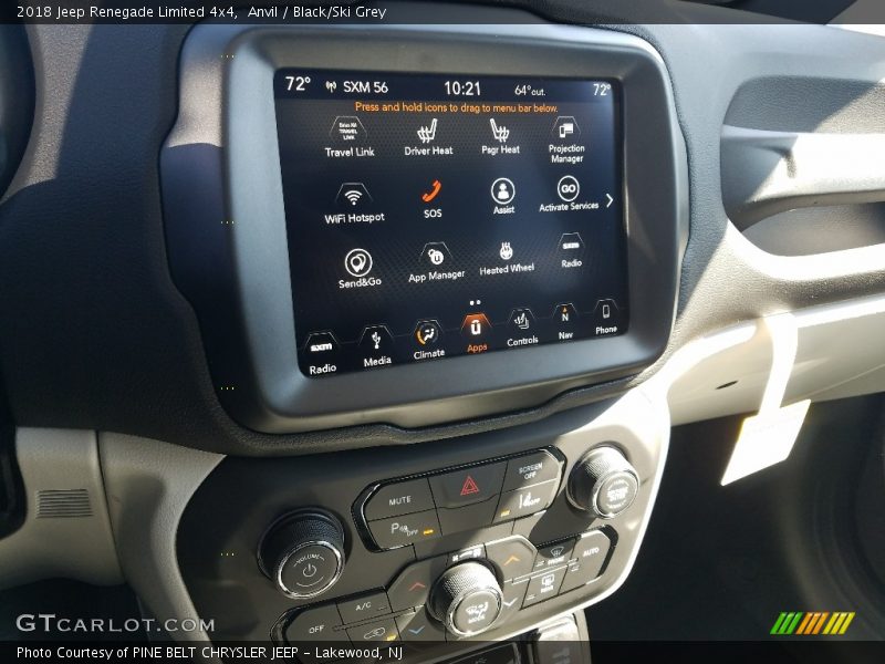 Controls of 2018 Renegade Limited 4x4