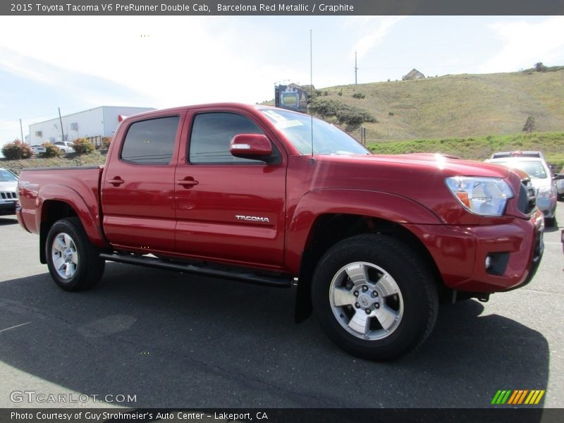 Barcelona Red Metallic / Graphite 2015 Toyota Tacoma V6 PreRunner Double Cab