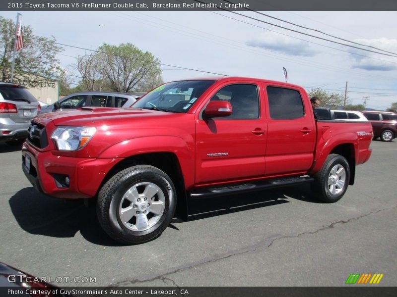 Barcelona Red Metallic / Graphite 2015 Toyota Tacoma V6 PreRunner Double Cab