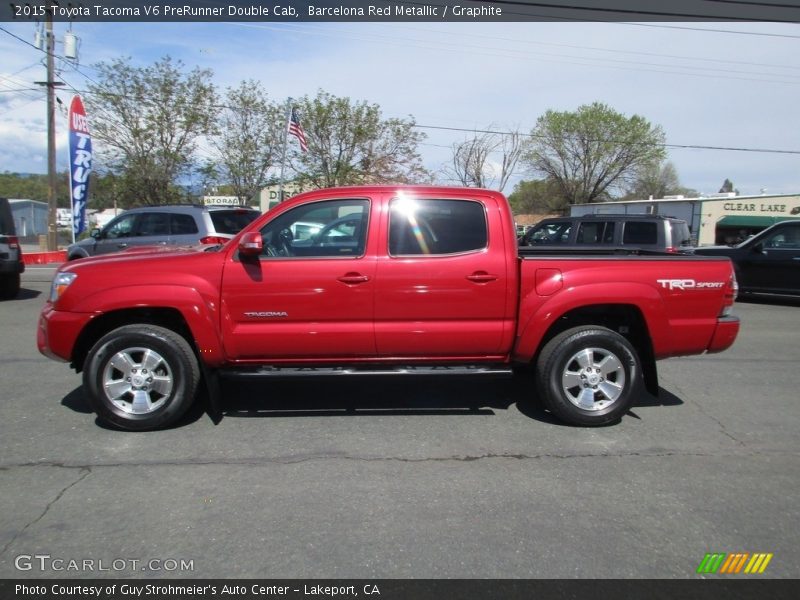 Barcelona Red Metallic / Graphite 2015 Toyota Tacoma V6 PreRunner Double Cab