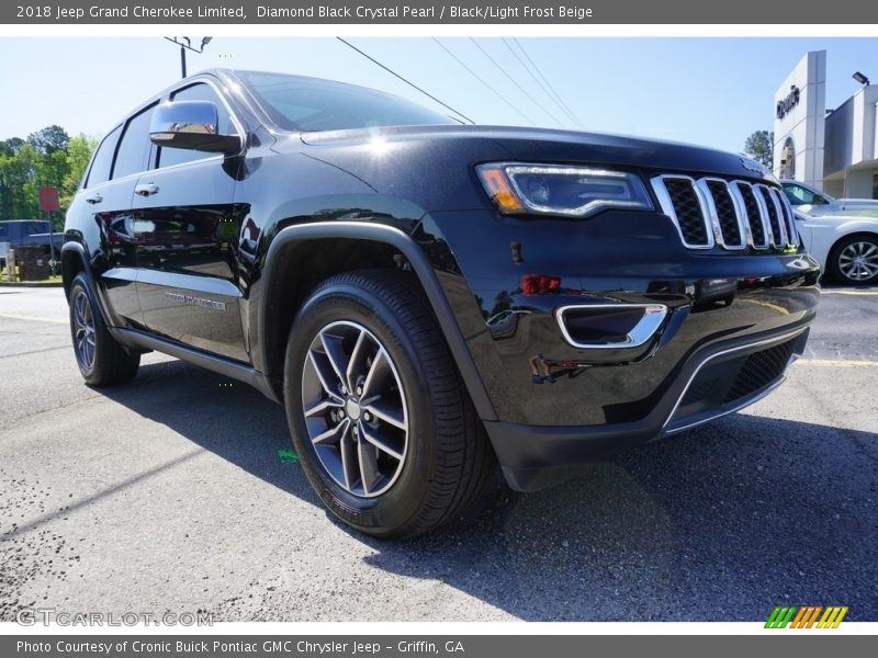 Diamond Black Crystal Pearl / Black/Light Frost Beige 2018 Jeep Grand Cherokee Limited