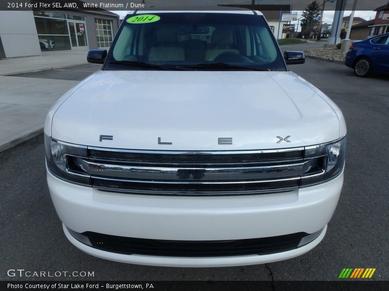 White Platinum / Dune 2014 Ford Flex SEL AWD