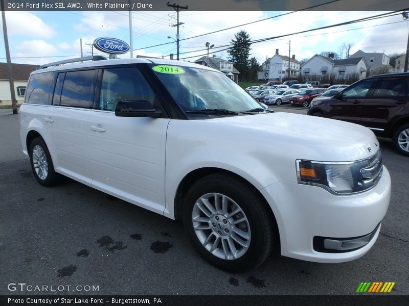 White Platinum / Dune 2014 Ford Flex SEL AWD