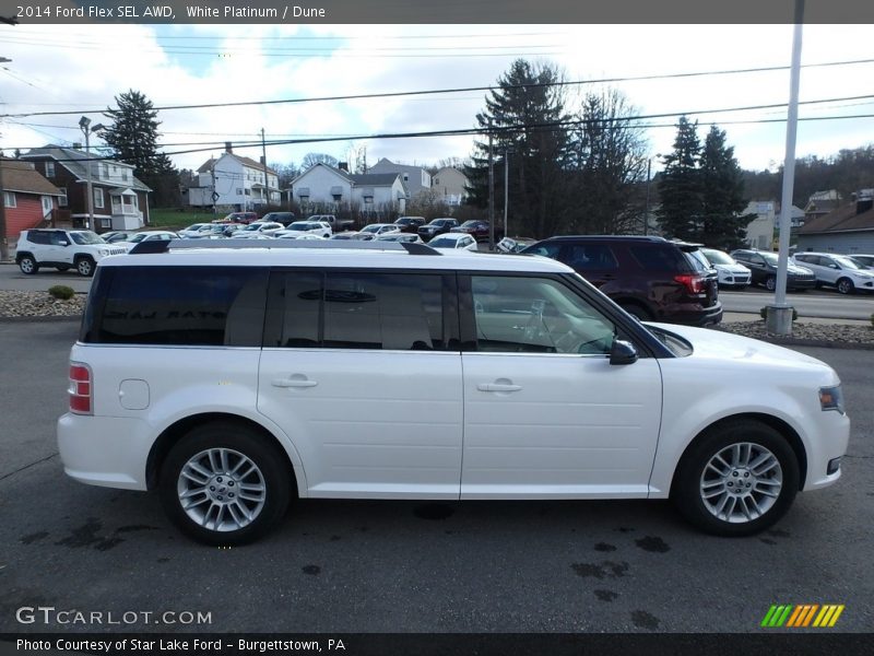 White Platinum / Dune 2014 Ford Flex SEL AWD