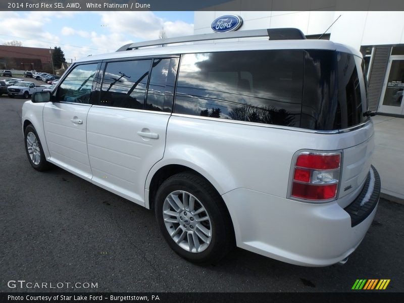 White Platinum / Dune 2014 Ford Flex SEL AWD
