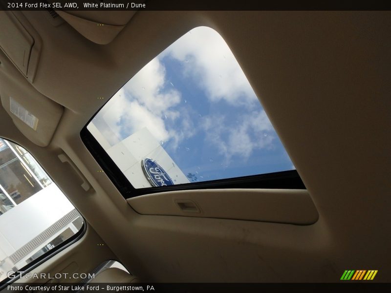 White Platinum / Dune 2014 Ford Flex SEL AWD