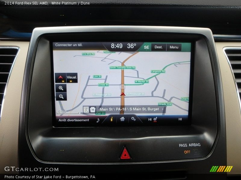 White Platinum / Dune 2014 Ford Flex SEL AWD