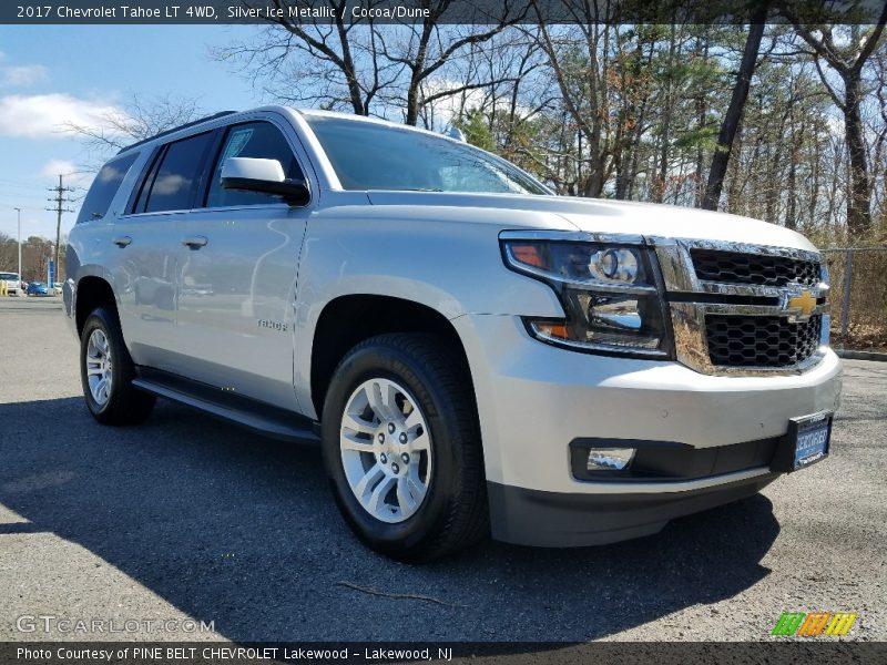 Silver Ice Metallic / Cocoa/Dune 2017 Chevrolet Tahoe LT 4WD
