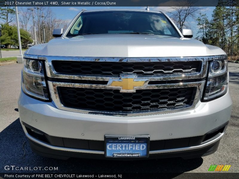 Silver Ice Metallic / Cocoa/Dune 2017 Chevrolet Tahoe LT 4WD