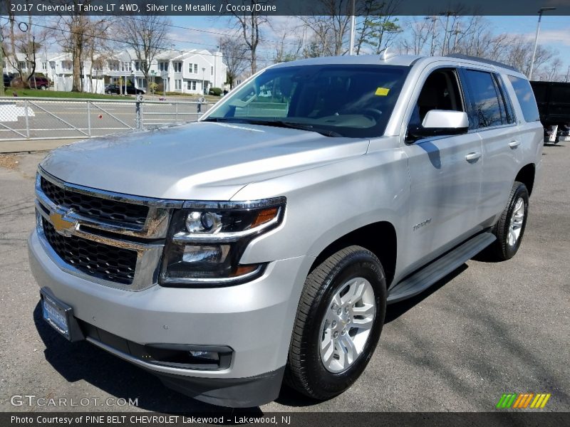 Silver Ice Metallic / Cocoa/Dune 2017 Chevrolet Tahoe LT 4WD