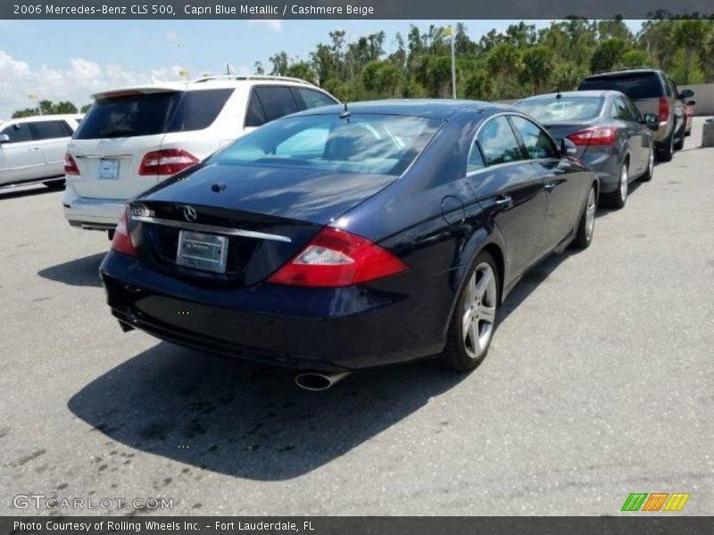 Capri Blue Metallic / Cashmere Beige 2006 Mercedes-Benz CLS 500