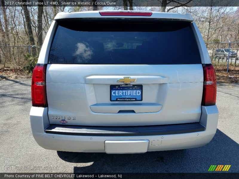 Silver Ice Metallic / Cocoa/Dune 2017 Chevrolet Tahoe LT 4WD