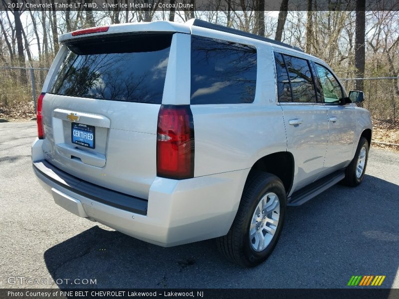Silver Ice Metallic / Cocoa/Dune 2017 Chevrolet Tahoe LT 4WD