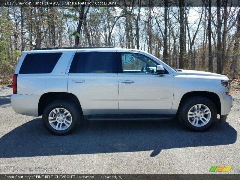 Silver Ice Metallic / Cocoa/Dune 2017 Chevrolet Tahoe LT 4WD