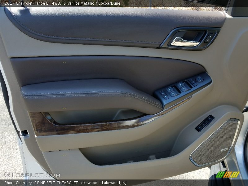 Silver Ice Metallic / Cocoa/Dune 2017 Chevrolet Tahoe LT 4WD