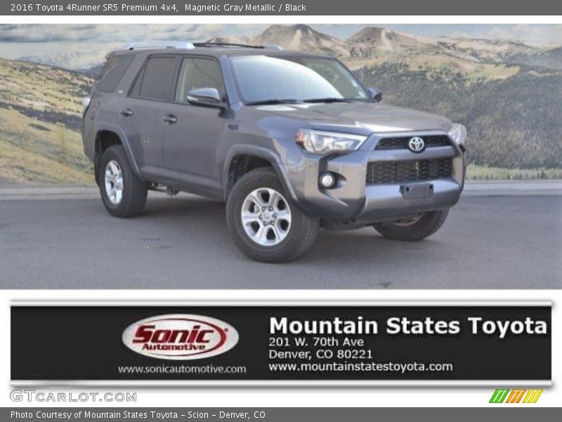 Magnetic Gray Metallic / Black 2016 Toyota 4Runner SR5 Premium 4x4