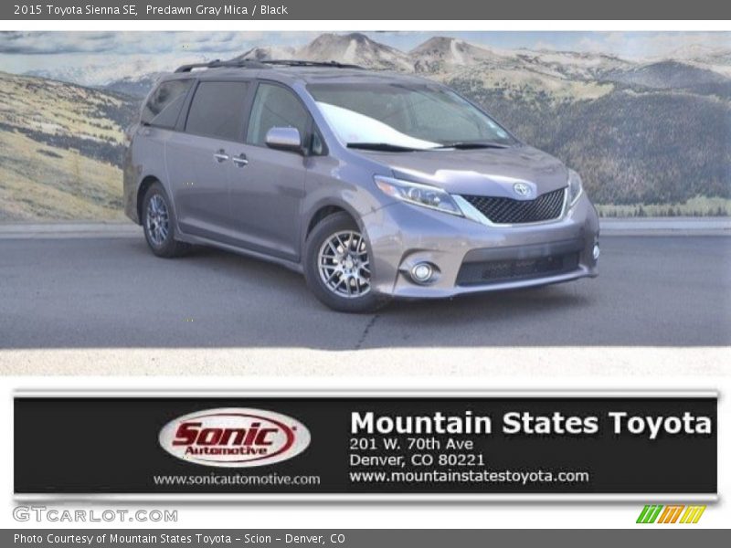 Predawn Gray Mica / Black 2015 Toyota Sienna SE