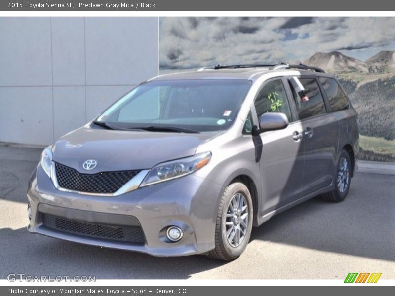 Predawn Gray Mica / Black 2015 Toyota Sienna SE