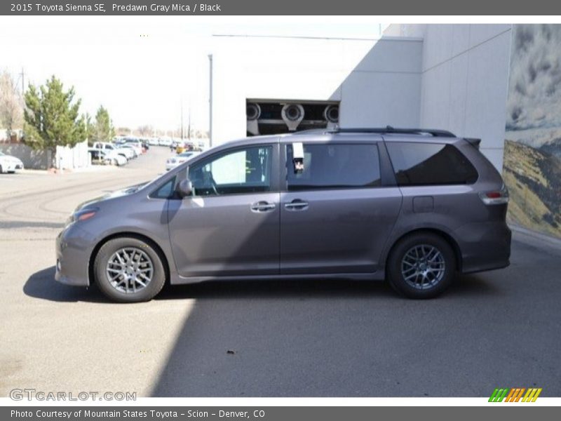 Predawn Gray Mica / Black 2015 Toyota Sienna SE