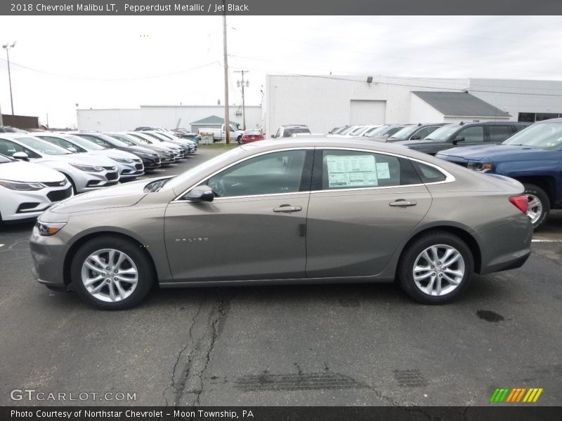 Pepperdust Metallic / Jet Black 2018 Chevrolet Malibu LT