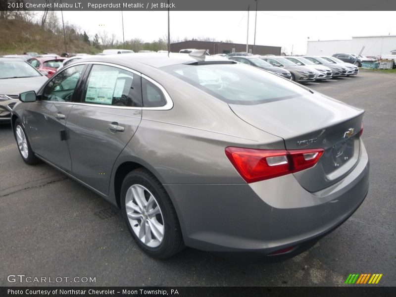 Pepperdust Metallic / Jet Black 2018 Chevrolet Malibu LT