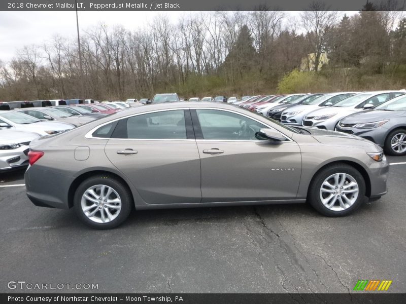 Pepperdust Metallic / Jet Black 2018 Chevrolet Malibu LT