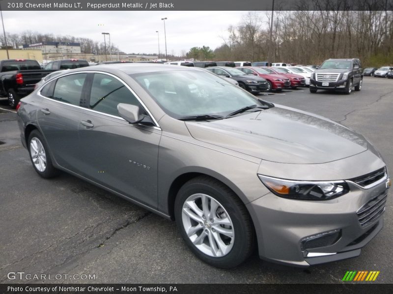 Pepperdust Metallic / Jet Black 2018 Chevrolet Malibu LT