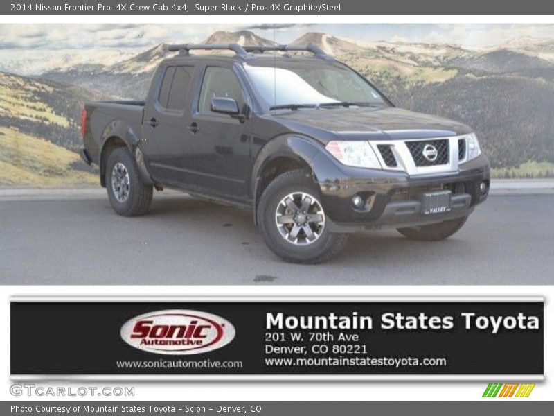 Super Black / Pro-4X Graphite/Steel 2014 Nissan Frontier Pro-4X Crew Cab 4x4