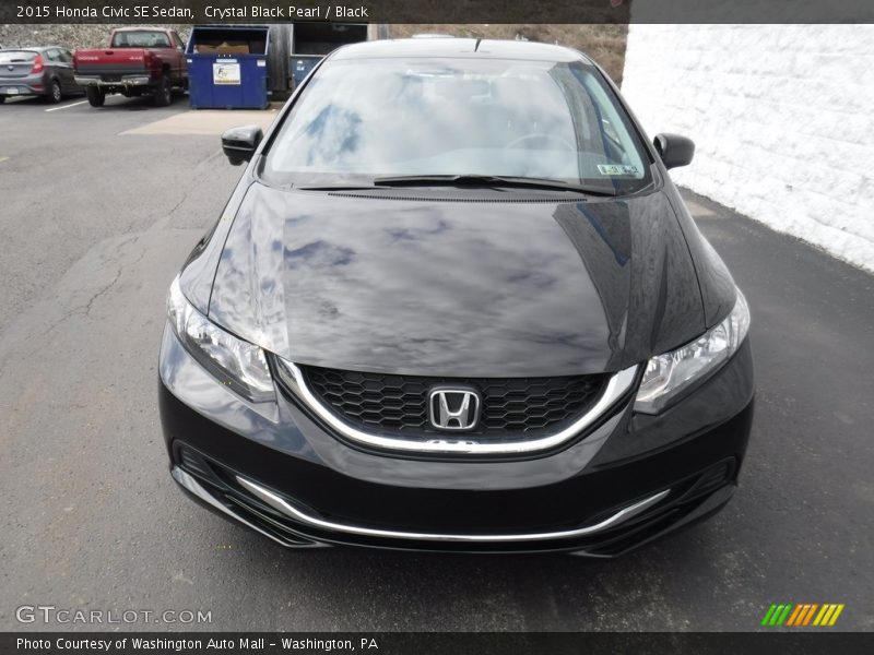Crystal Black Pearl / Black 2015 Honda Civic SE Sedan