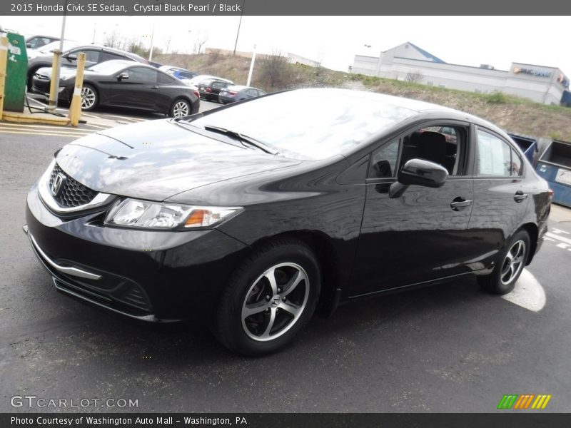 Crystal Black Pearl / Black 2015 Honda Civic SE Sedan