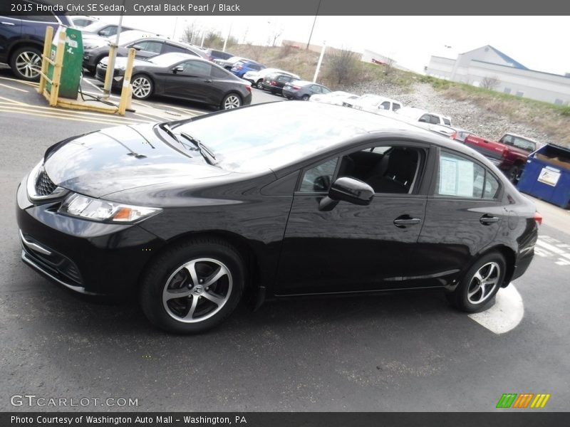 Crystal Black Pearl / Black 2015 Honda Civic SE Sedan