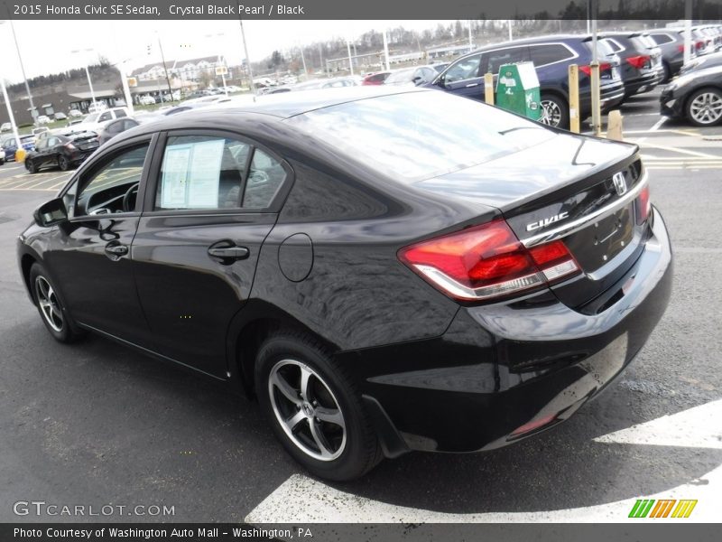 Crystal Black Pearl / Black 2015 Honda Civic SE Sedan