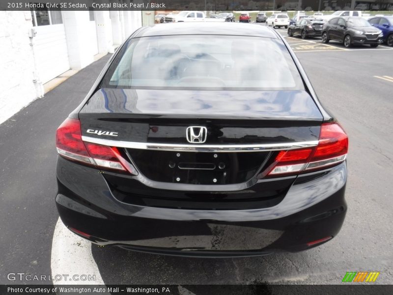 Crystal Black Pearl / Black 2015 Honda Civic SE Sedan