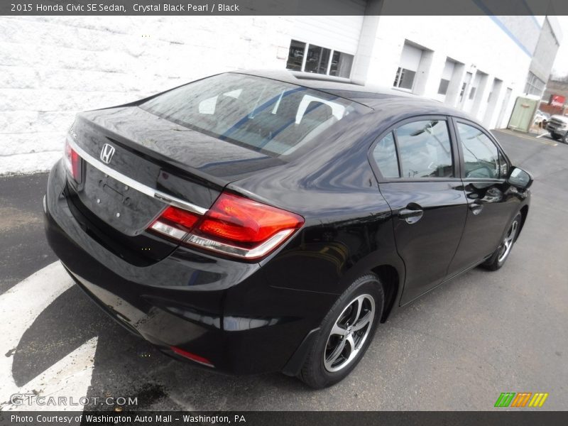 Crystal Black Pearl / Black 2015 Honda Civic SE Sedan